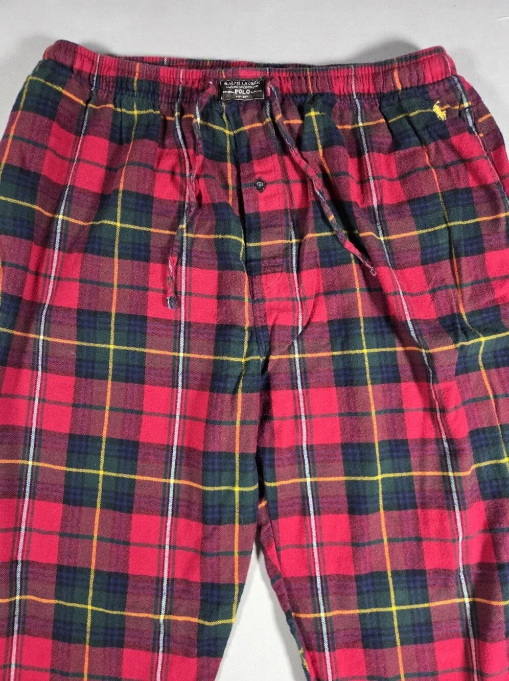 Polo by Ralph Lauren Red and Green Plaid Pajamas XL